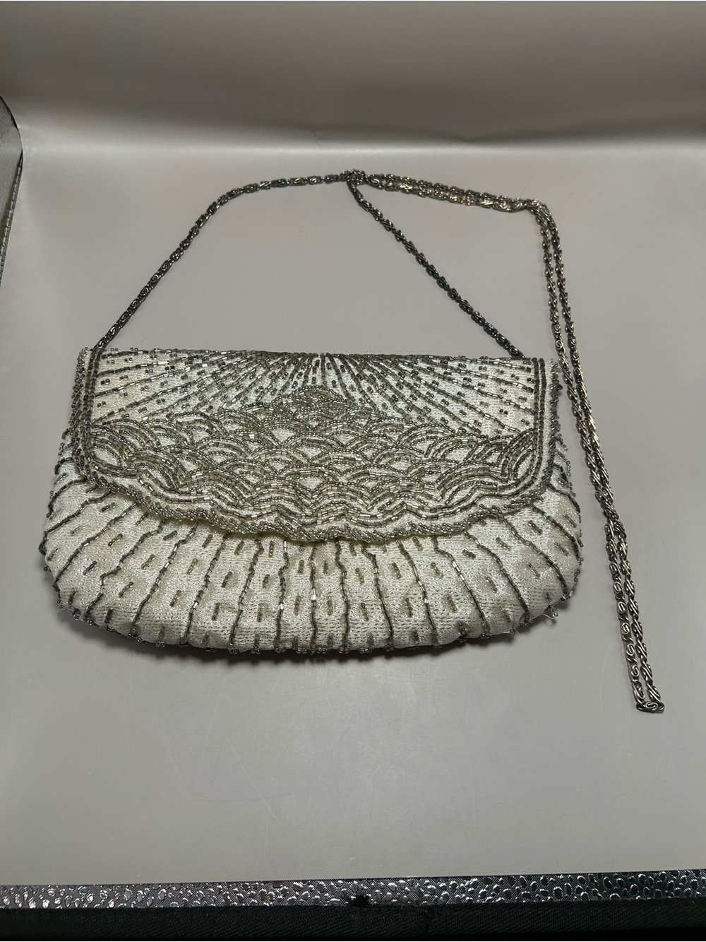 Genuine Vintage La Regale Beaded Evening Clutch with Chain Strap